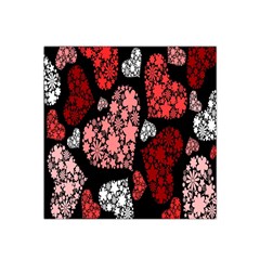 Floral Flower Heart Valentine Satin Bandana Scarf