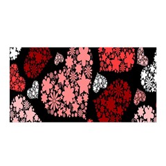 Floral Flower Heart Valentine Satin Wrap