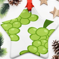 Fruit Green Grape Ornament (star) by Mariart