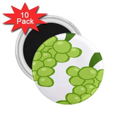 Fruit Green Grape 2 25  Magnets (10 Pack) 