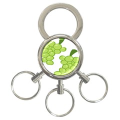 Fruit Green Grape 3-ring Key Chains