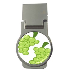 Fruit Green Grape Money Clips (round)  by Mariart