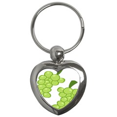 Fruit Green Grape Key Chains (heart) 