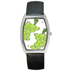 Fruit Green Grape Barrel Style Metal Watch