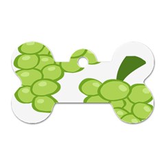 Fruit Green Grape Dog Tag Bone (two Sides)