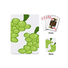 Fruit Green Grape Playing Cards (mini)  by Mariart