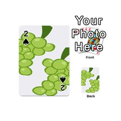 Fruit Green Grape Playing Cards 54 (mini)  by Mariart