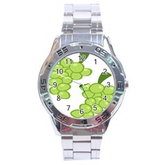 Fruit Green Grape Stainless Steel Analogue Watch