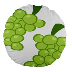 Fruit Green Grape Large 18  Premium Round Cushions