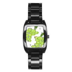 Fruit Green Grape Stainless Steel Barrel Watch