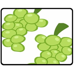 Fruit Green Grape Double Sided Fleece Blanket (medium) 