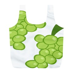 Fruit Green Grape Full Print Recycle Bags (l)  by Mariart