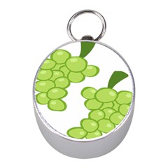 Fruit Green Grape Mini Silver Compasses