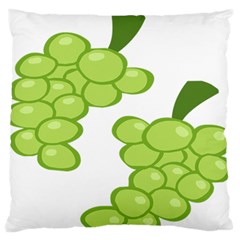 Fruit Green Grape Large Flano Cushion Case (one Side) by Mariart