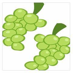 Fruit Green Grape Large Satin Scarf (square) by Mariart