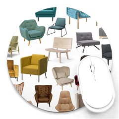 Furnitur Chair Round Mousepads