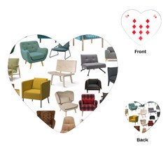 Furnitur Chair Playing Cards (heart)  by Mariart