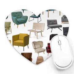 Furnitur Chair Heart Mousepads