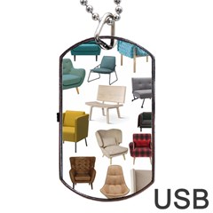 Furnitur Chair Dog Tag Usb Flash (one Side)