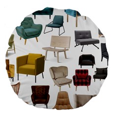 Furnitur Chair Large 18  Premium Round Cushions