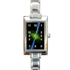 Gas Yellow Falling Into Black Hole Rectangle Italian Charm Watch by Mariart