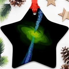 Gas Yellow Falling Into Black Hole Ornament (star) by Mariart