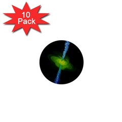 Gas Yellow Falling Into Black Hole 1  Mini Magnet (10 Pack) 