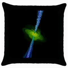 Gas Yellow Falling Into Black Hole Throw Pillow Case (black) by Mariart