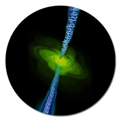 Gas Yellow Falling Into Black Hole Magnet 5  (round) by Mariart