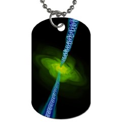 Gas Yellow Falling Into Black Hole Dog Tag (one Side) by Mariart