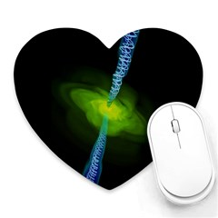 Gas Yellow Falling Into Black Hole Heart Mousepads by Mariart