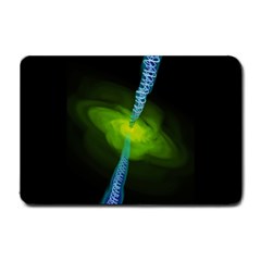 Gas Yellow Falling Into Black Hole Small Doormat  by Mariart