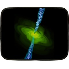 Gas Yellow Falling Into Black Hole Fleece Blanket (mini)