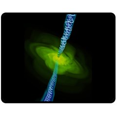 Gas Yellow Falling Into Black Hole Fleece Blanket (medium)  by Mariart