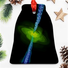 Gas Yellow Falling Into Black Hole Bell Ornament (two Sides) by Mariart