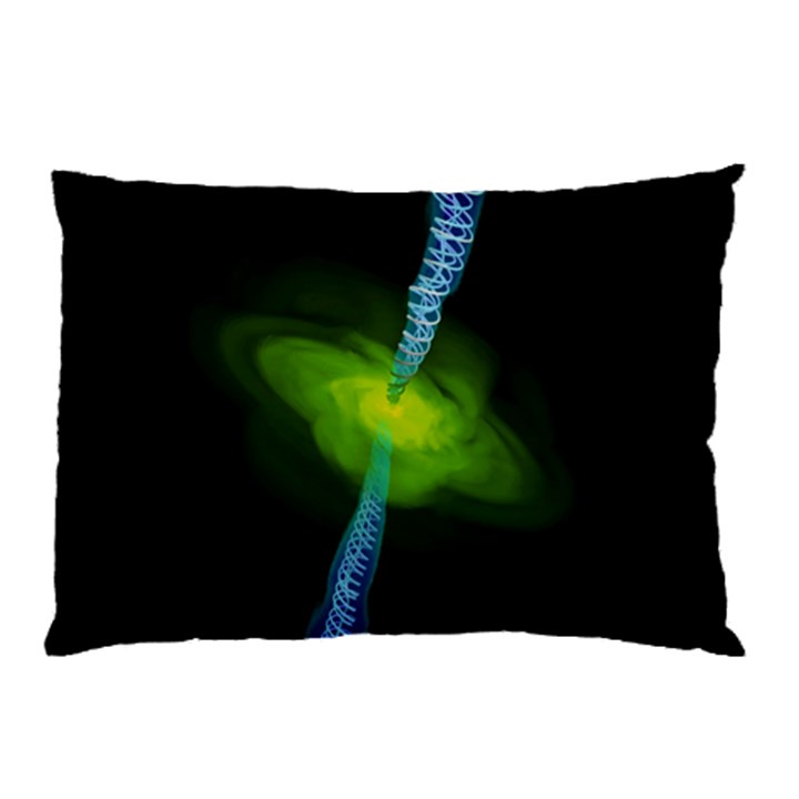 Gas Yellow Falling Into Black Hole Pillow Case (Two Sides)