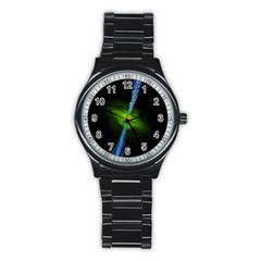 Gas Yellow Falling Into Black Hole Stainless Steel Round Watch by Mariart