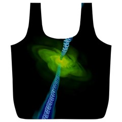 Gas Yellow Falling Into Black Hole Full Print Recycle Bags (l)  by Mariart