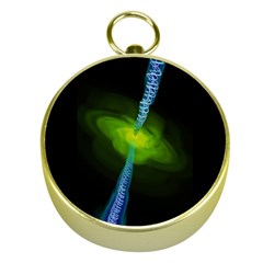 Gas Yellow Falling Into Black Hole Gold Compasses