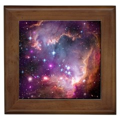 Galaxy Space Star Light Purple Framed Tiles by Mariart