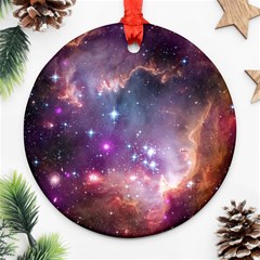 Galaxy Space Star Light Purple Ornament (round)