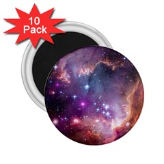 Galaxy Space Star Light Purple 2 25  Magnets (10 Pack) 