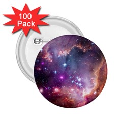 Galaxy Space Star Light Purple 2 25  Buttons (100 Pack) 