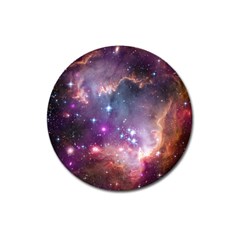 Galaxy Space Star Light Purple Magnet 3  (round)