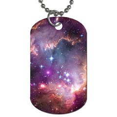 Galaxy Space Star Light Purple Dog Tag (one Side)