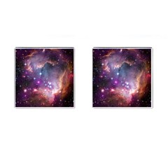 Galaxy Space Star Light Purple Cufflinks (square)