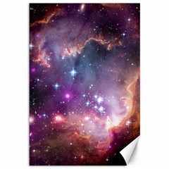 Galaxy Space Star Light Purple Canvas 12  X 18   by Mariart