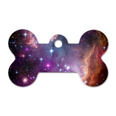 Galaxy Space Star Light Purple Dog Tag Bone (one Side) by Mariart