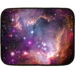 Galaxy Space Star Light Purple Fleece Blanket (mini)