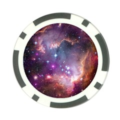 Galaxy Space Star Light Purple Poker Chip Card Guard (10 Pack)